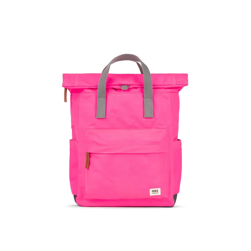ROKA Canfield B Neon Pink Medium Tasche aus recyceltem Nylon