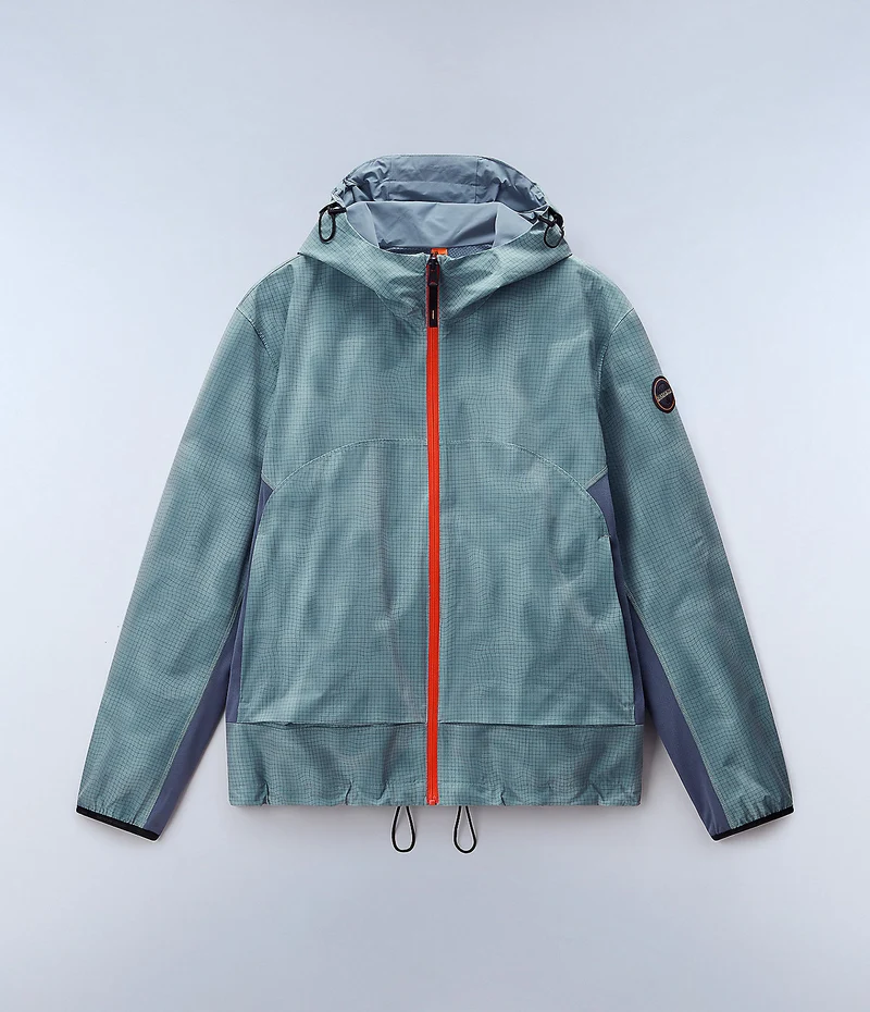 Napapijri Herren-Kurzjacke mit Tartuca-Print – Grün