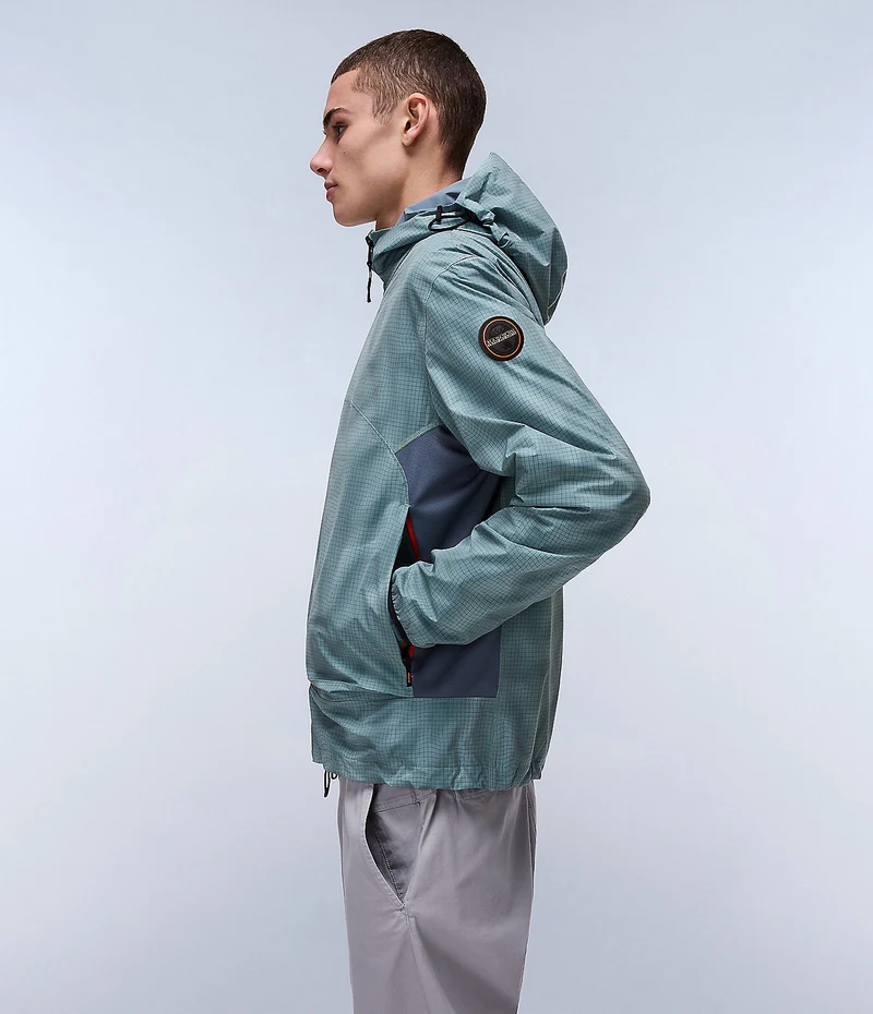 Napapijri Herren-Kurzjacke mit Tartuca-Print – Grün