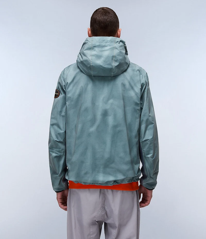 Napapijri Herren-Kurzjacke mit Tartuca-Print – Grün