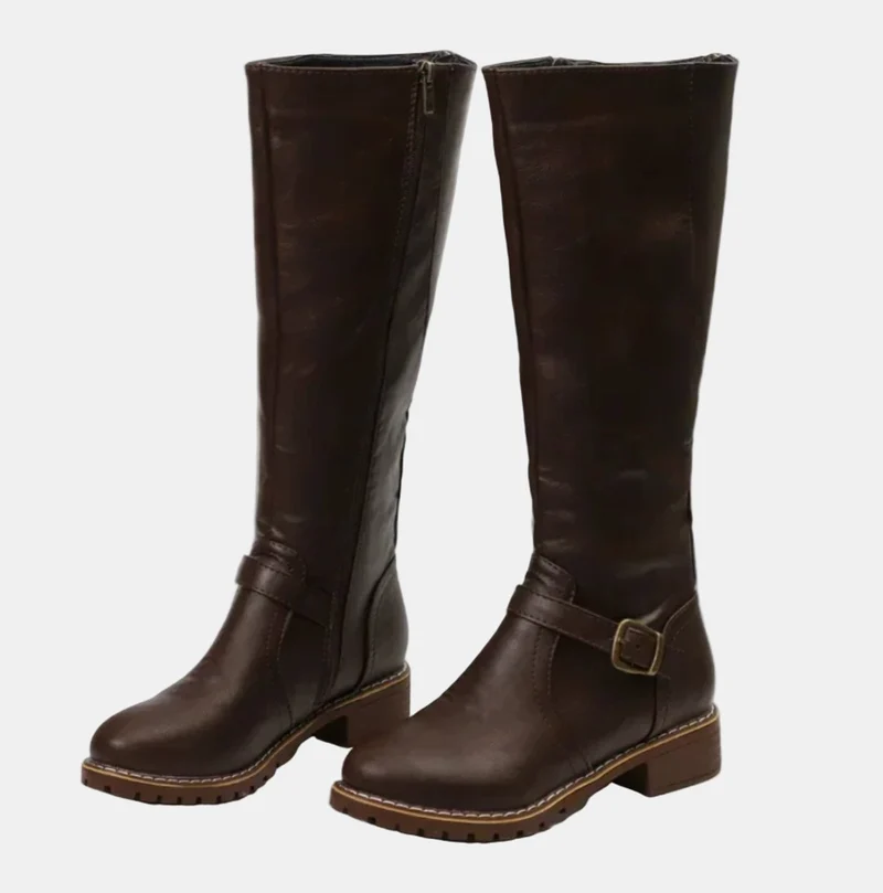 Giselle | Elegante kniehohe Reitstiefel mit Schnallendetails
