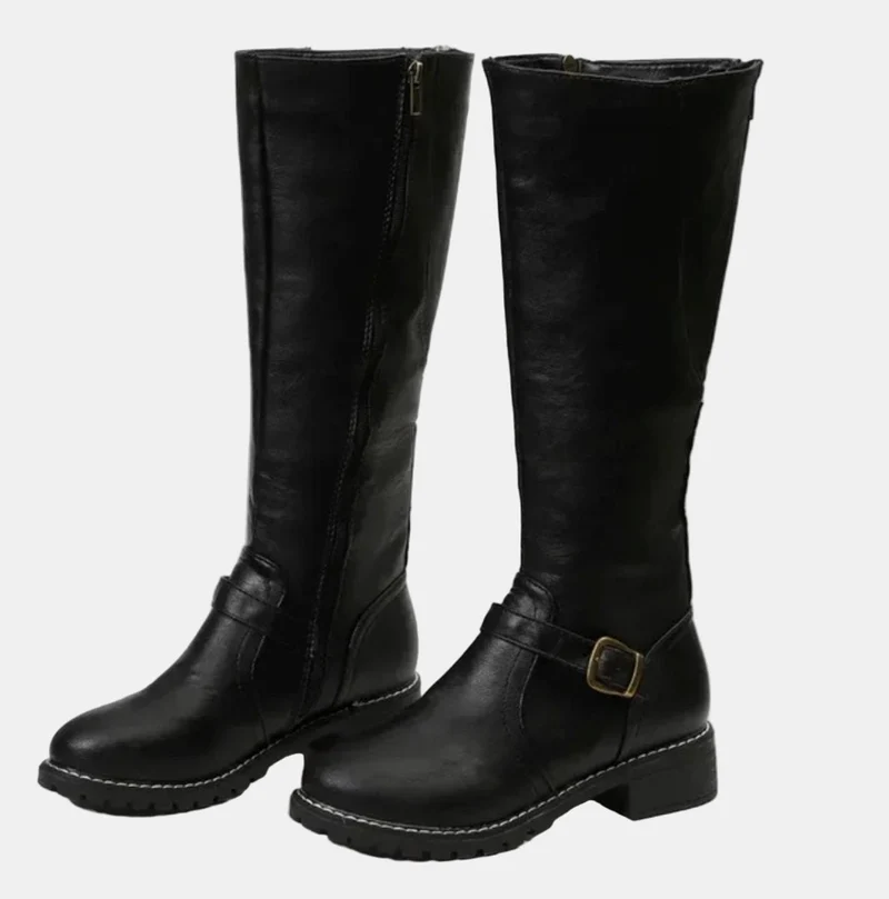 Giselle | Elegante kniehohe Reitstiefel mit Schnallendetails