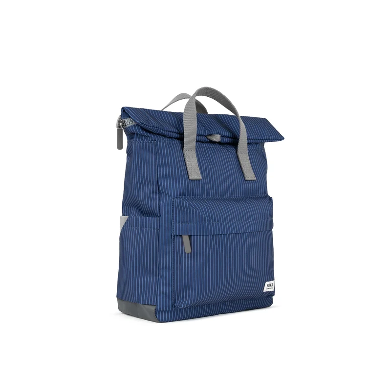 ROKA Canfield B Dunkelblaue Denim-Tasche aus recyceltem Canvas, mittelgroß