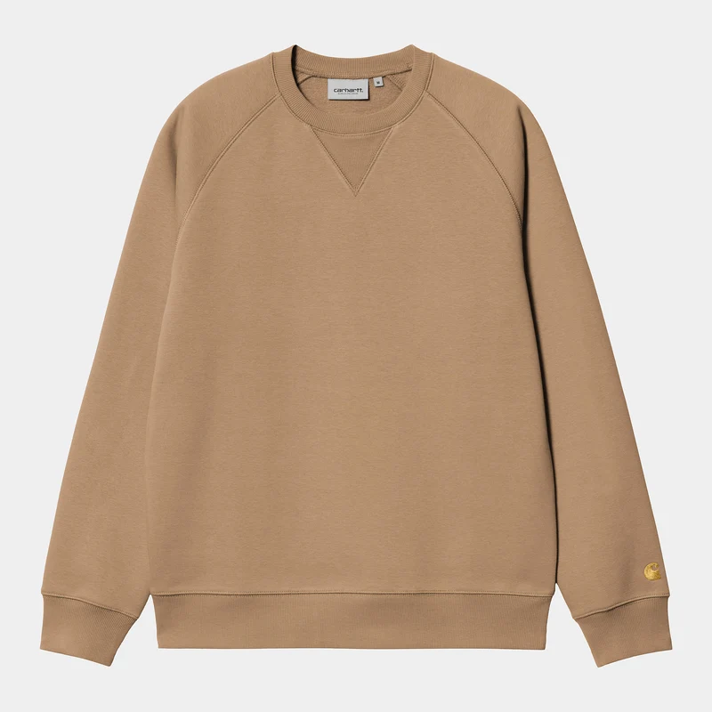 Carhartt WIP Herren Chase Sweat Top - Dusty Hamilton Brown