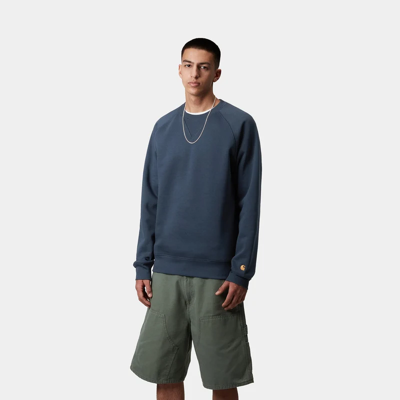 Carhartt WIP Herren Chase Sweat Top - Dunkelblau