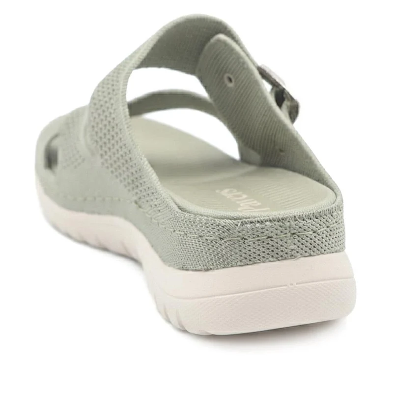Cross Strap Toe Post Sandals - BRK43044 / 329 145 - Khaki