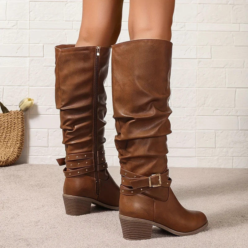 Ragnhild | Stilvolle Kniehohe Slouch-Stiefel Für Jeden Tag