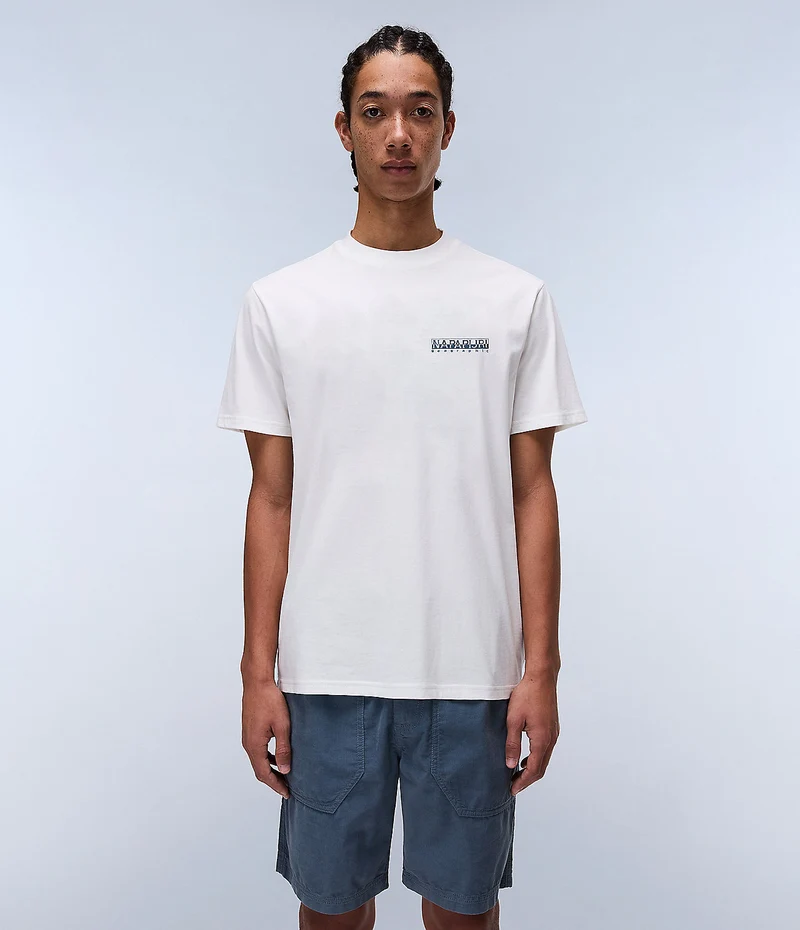 Napapijri Dati Herren-T-Shirt – Weiß