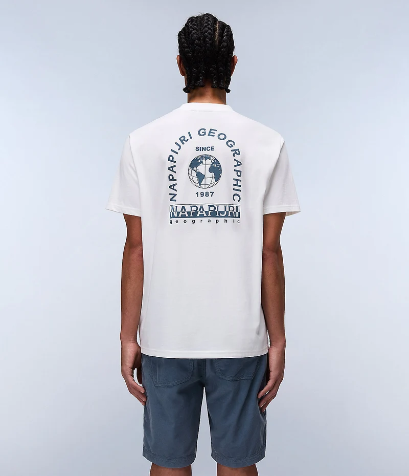 Napapijri Dati Herren-T-Shirt – Weiß