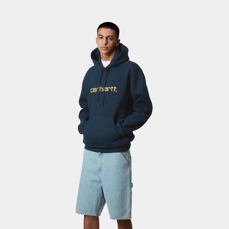 Carhartt WIP Herren Carhartt Hoodie - Tinte / Luftgelb
