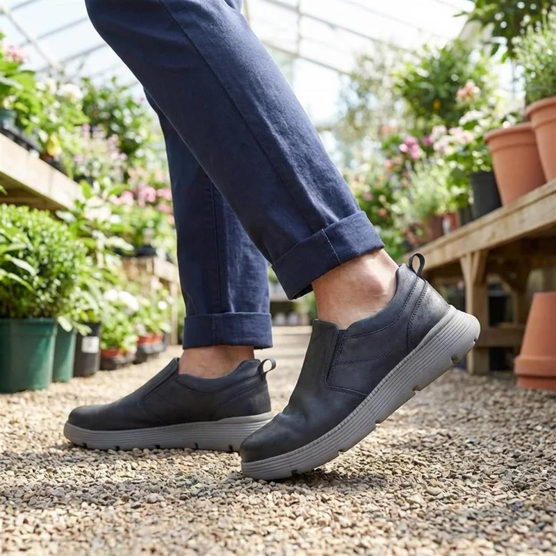 Casual Leather Slip-On Shoes - RISI41000 / 326 954 - Navy