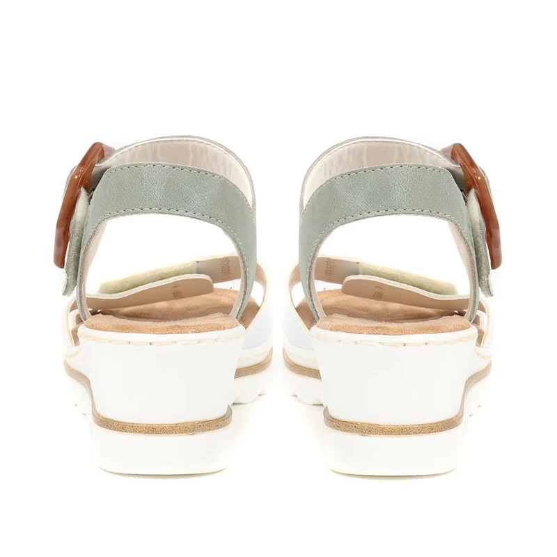 Dual-Fitting Wedge Sandals - RKR33521 / 319 715 - White-Green