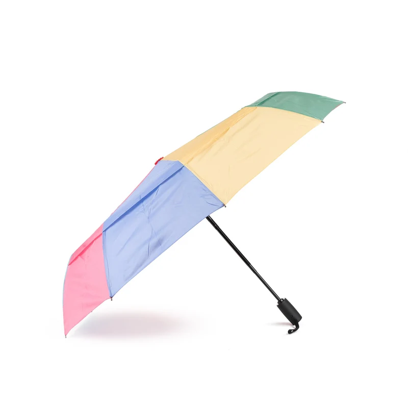 ROKA Waterloo Regenschirm aus recyceltem Nylon in leuchtendem Regenbogen