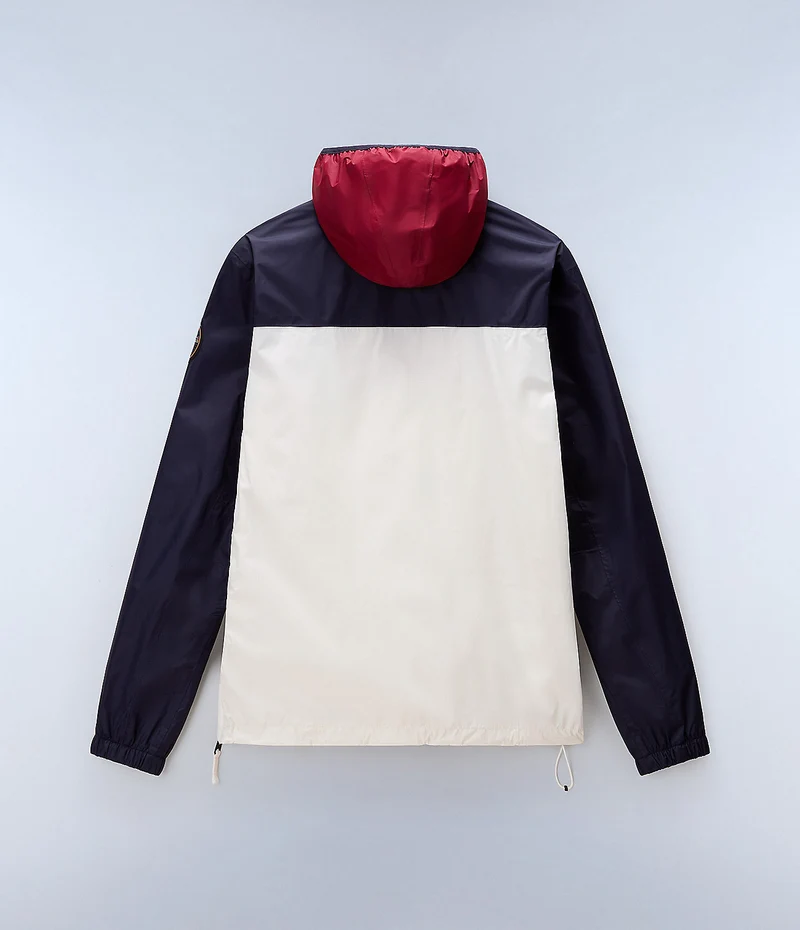 Napapijri Herren-Anorakjacke aus Ripstop-Gewebe (Regenwald-Optik) – Weiß
