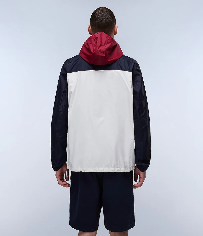 Napapijri Herren-Anorakjacke aus Ripstop-Gewebe (Regenwald-Optik) – Weiß