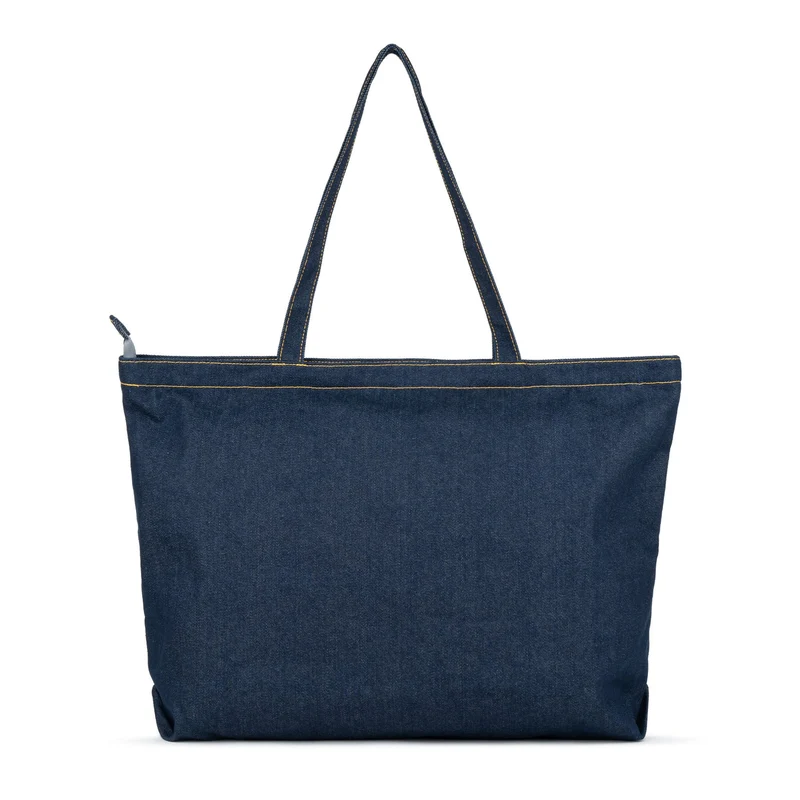 ROKA Große Tasche aus recycelter Baumwolle „Portobello N“ – Dark Wash Denim