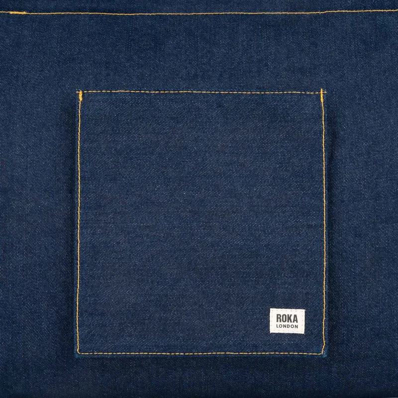 ROKA Große Tasche aus recycelter Baumwolle „Portobello N“ – Dark Wash Denim