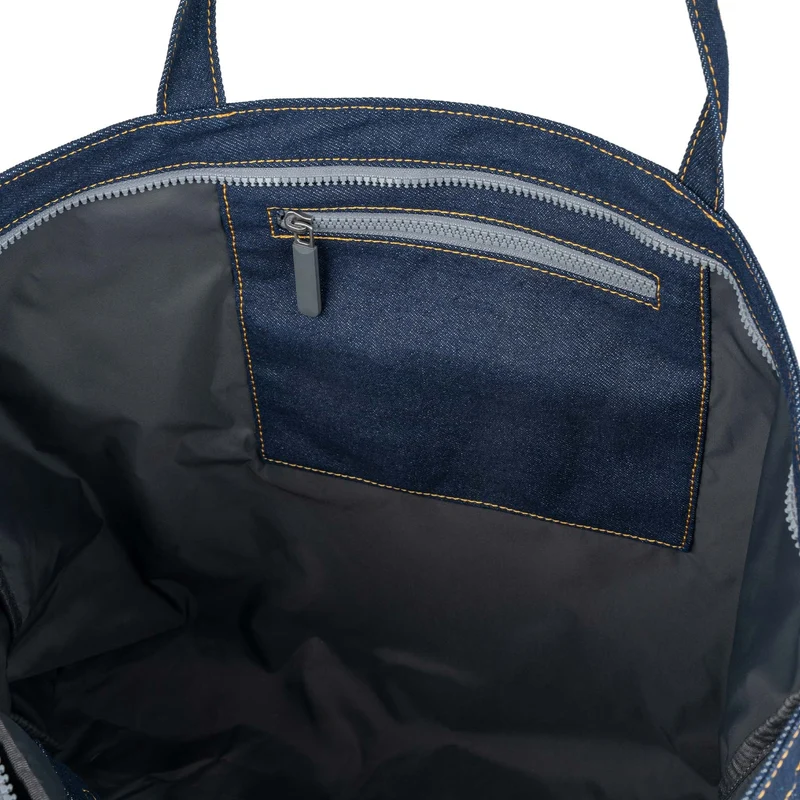 ROKA Große Tasche aus recycelter Baumwolle „Portobello N“ – Dark Wash Denim