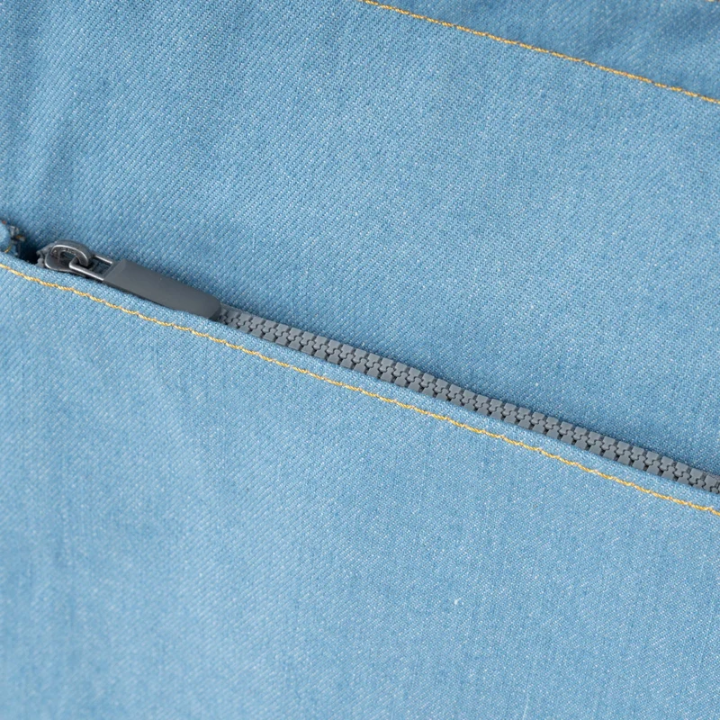 ROKA Große Tasche aus recycelter Baumwolle „Portobello N“ – Hell gewaschener Denim