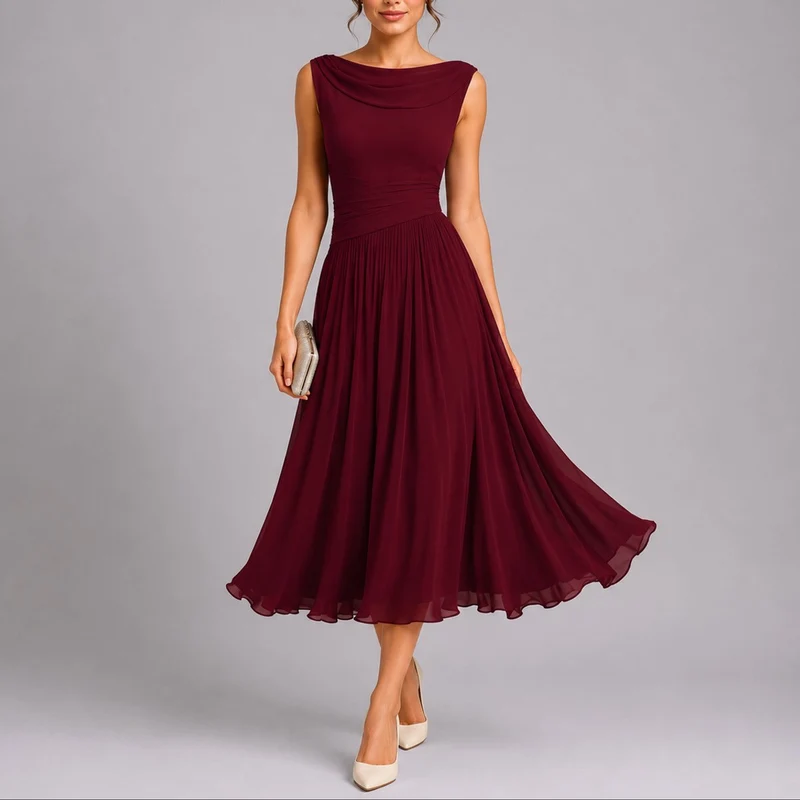 Marlene | Elegantes Herbst-Hochzeitskleid Mit Drapiertem Ausschnitt
