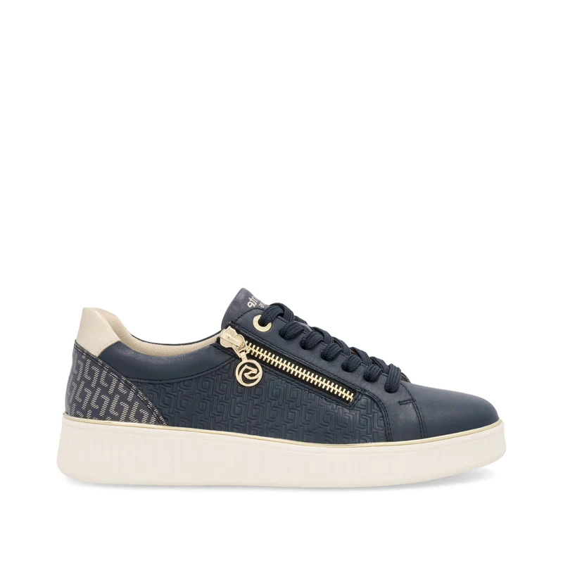 Remonte Leder-Sneakers für Damen - Marineblau