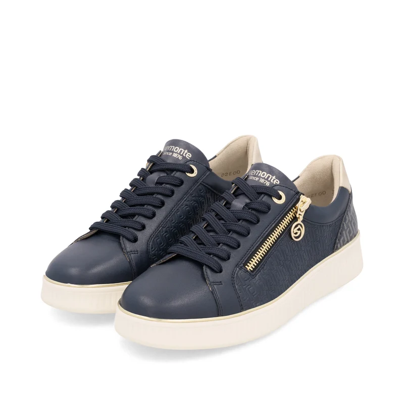 Remonte Leder-Sneakers für Damen - Marineblau