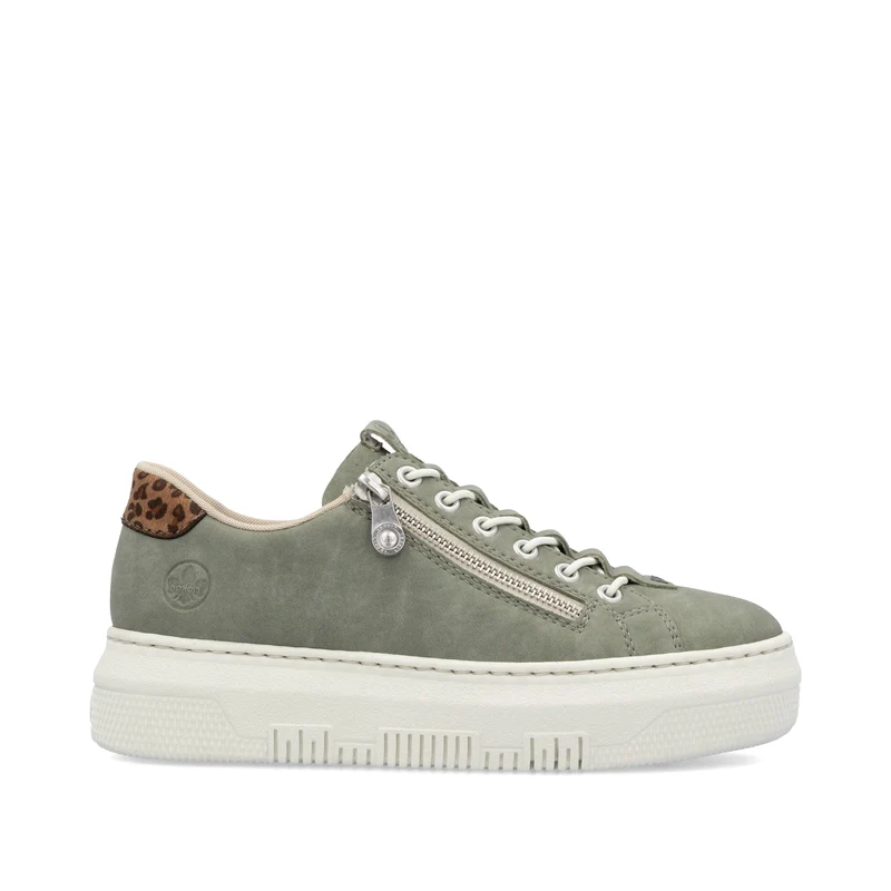 Rieker Modische Plateau-Sneakers für Damen - Grün
