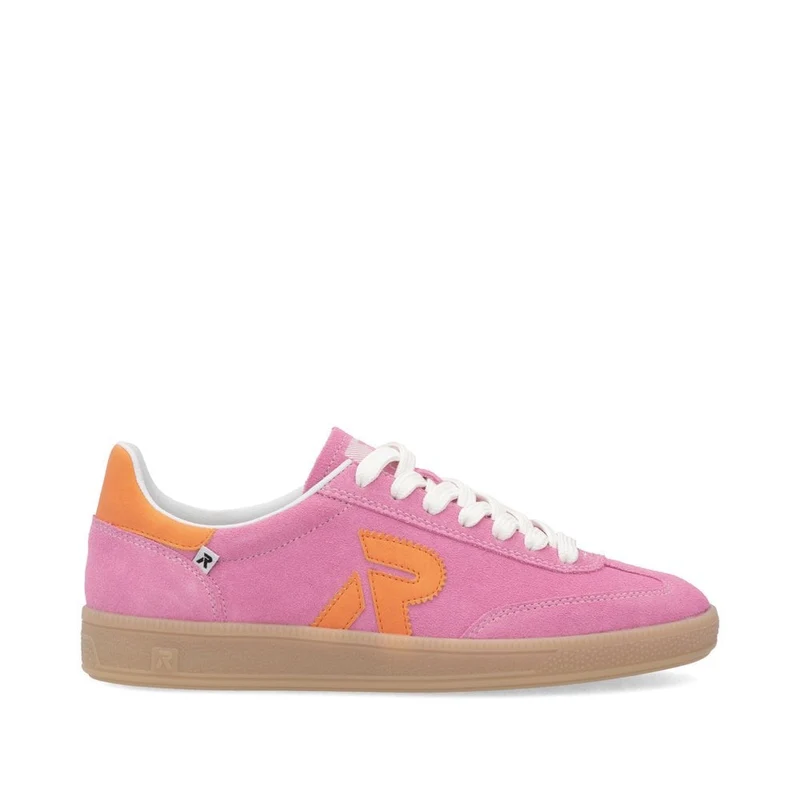 Rieker Modische Wildleder-Sneakers für Damen - Rosa