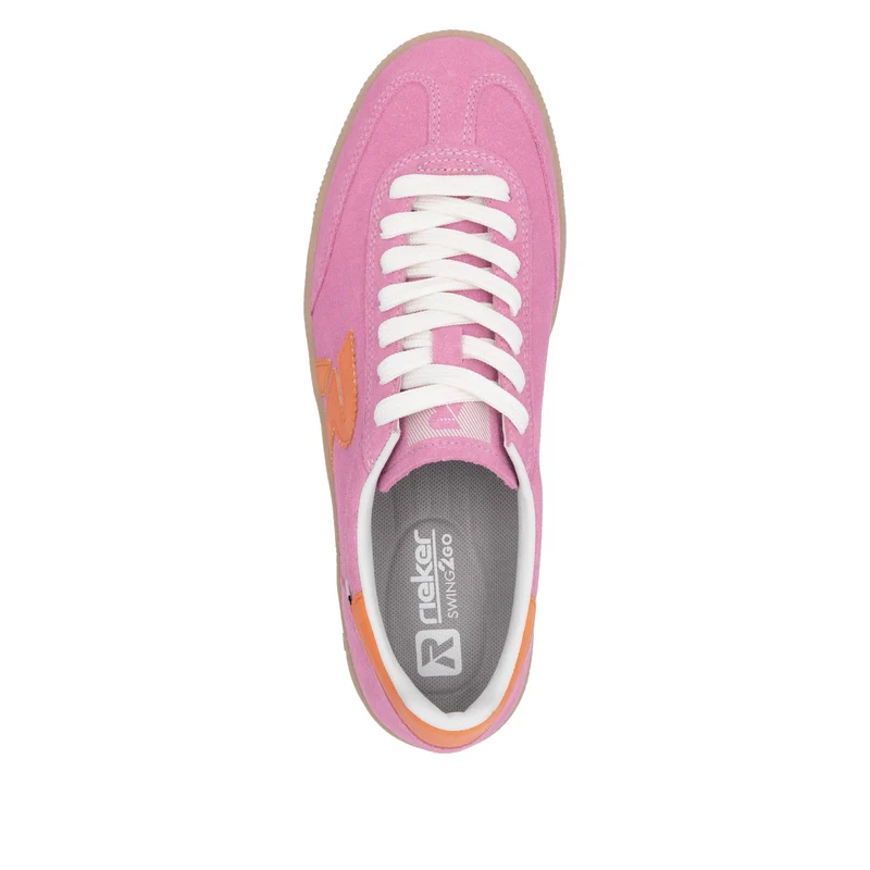 Rieker Modische Wildleder-Sneakers für Damen - Rosa