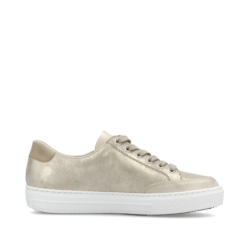 Rieker Damenmode-Ledersneaker – Metallic