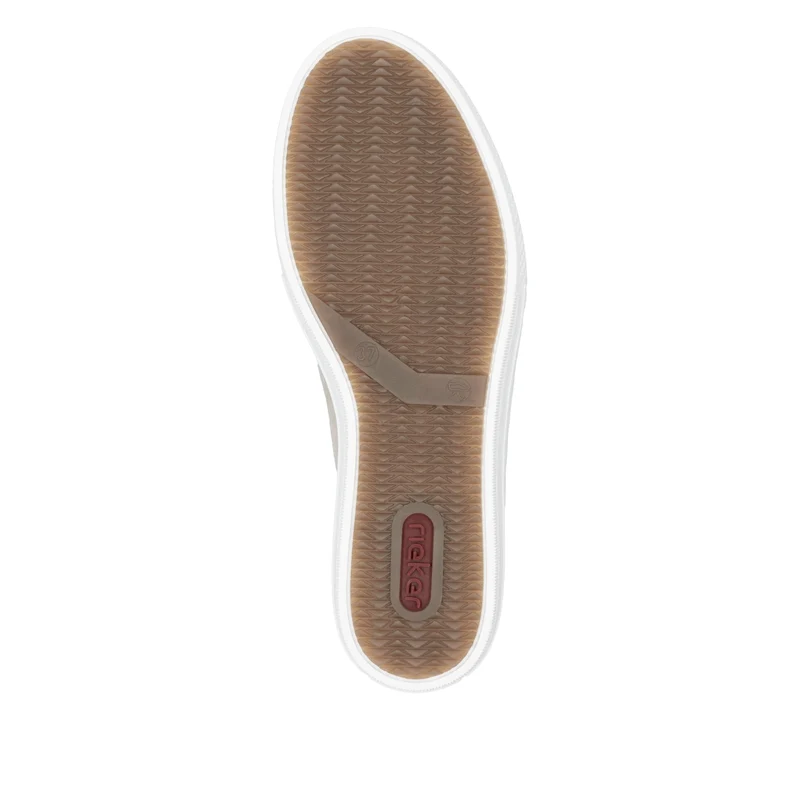 Rieker Damenmode-Ledersneaker – Metallic
