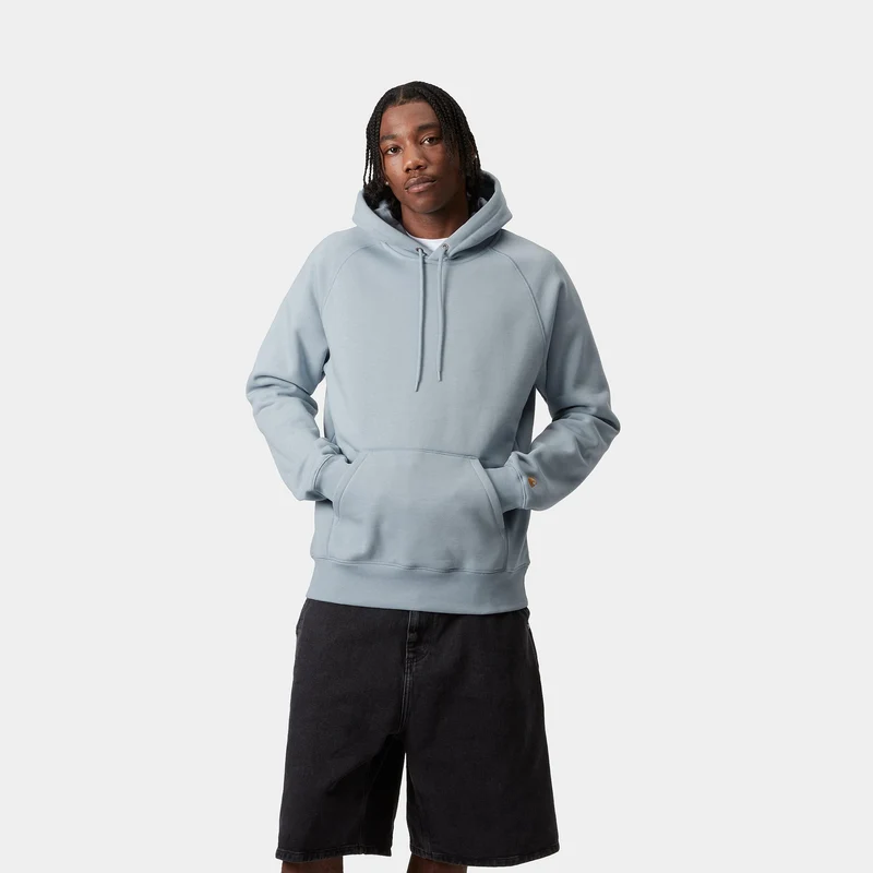 Carhartt WIP Herren Chase Hoodie - Frosted Blue