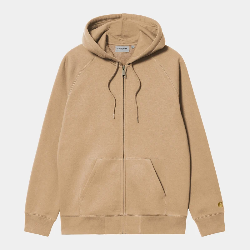 Carhartt WIP Herren Chase Reißverschluss vorne Jacke Hoodie - Dusty Hamilton Brown