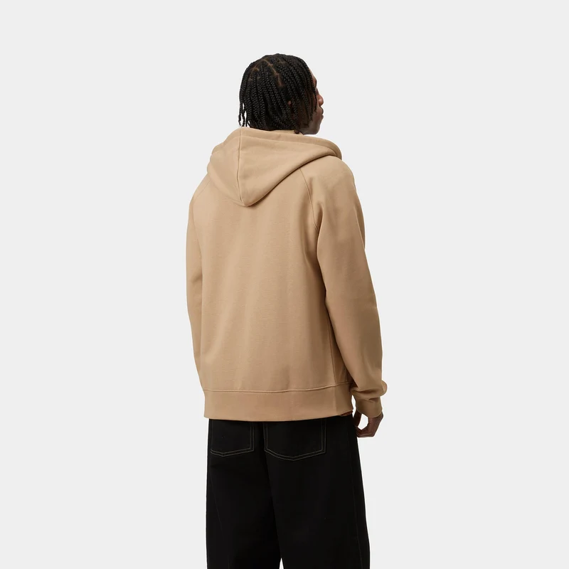 Carhartt WIP Herren Chase Reißverschluss vorne Jacke Hoodie - Dusty Hamilton Brown