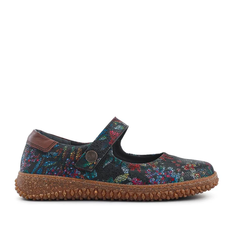 Loretta Leather Mary Janes - HAK42010 / 328 514 - Black Floral