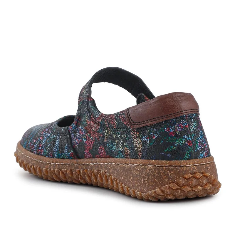 Loretta Leather Mary Janes - HAK42010 / 328 514 - Black Floral
