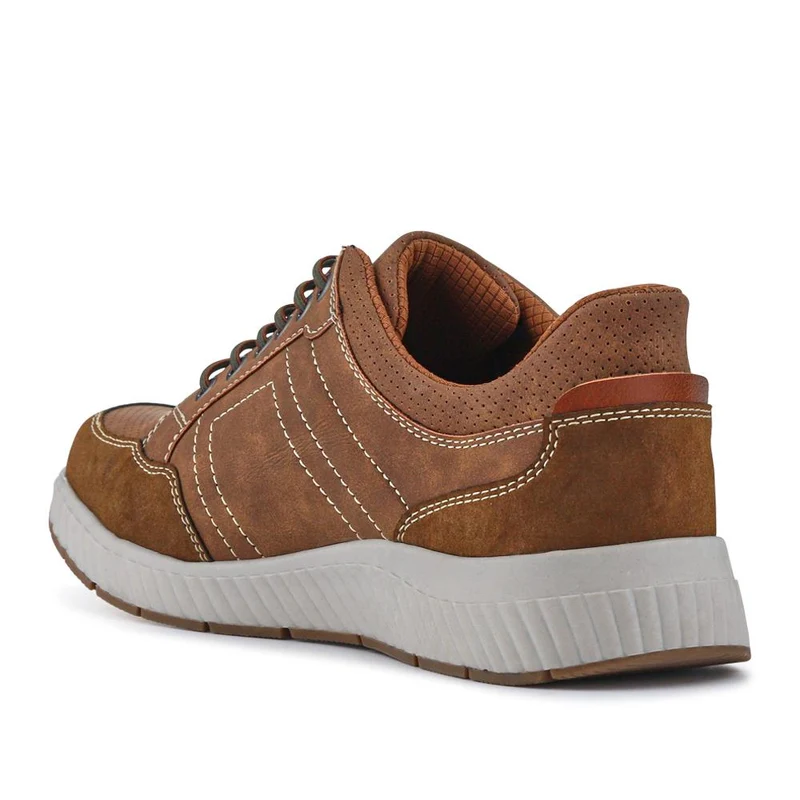 Easy Step In Wide Fit Bungee Laced Shoes - GANG41018 / 327 549 - Brown