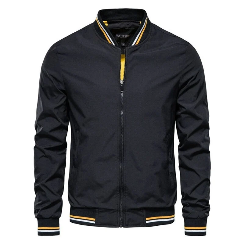 Sebastian | Lässige Herren-Bomberjacke Mit Kontrast-Rippdetails