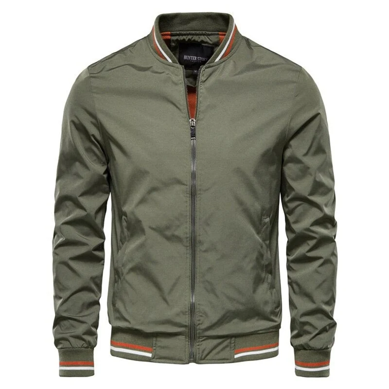 Sebastian | Lässige Herren-Bomberjacke Mit Kontrast-Rippdetails