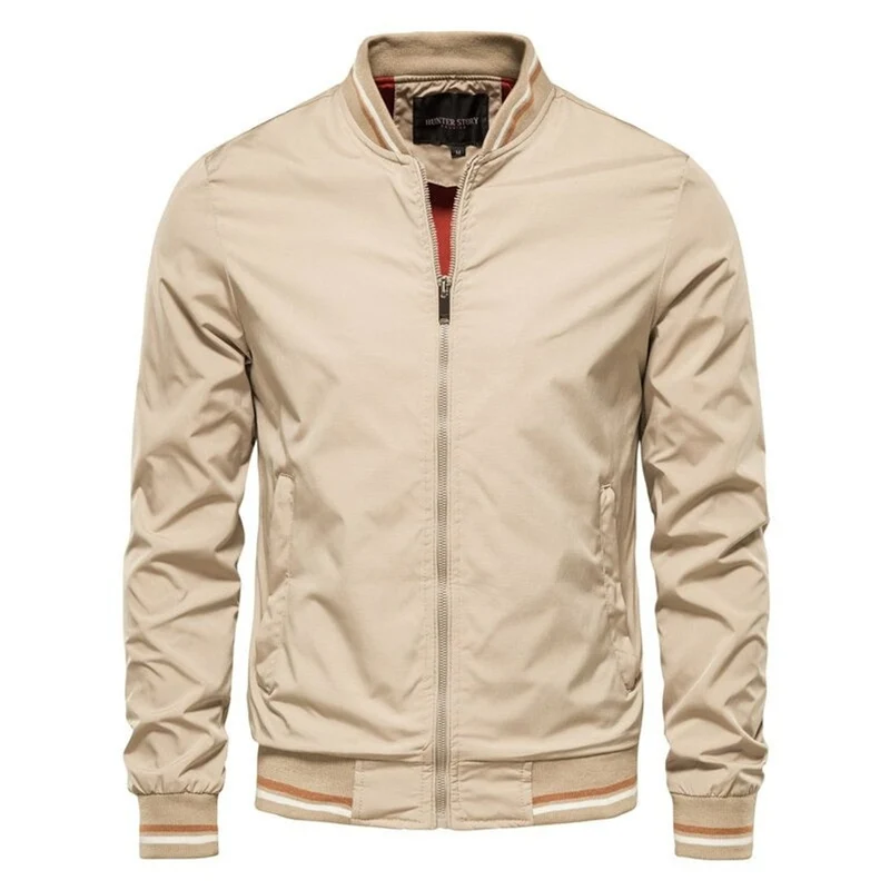 Sebastian | Lässige Herren-Bomberjacke Mit Kontrast-Rippdetails