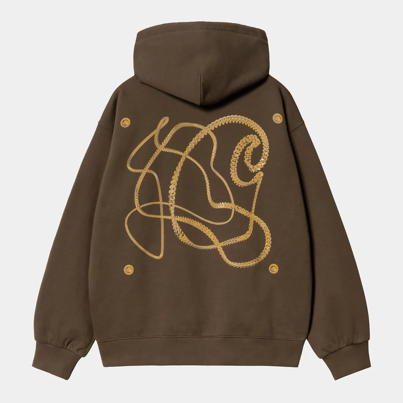 Carhartt WIP Charm Link Hoodie für Herren - Liberica / Gold Stone Washed