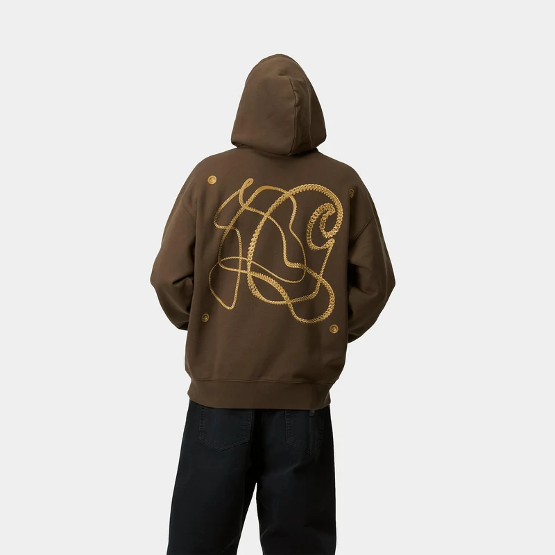 Carhartt WIP Charm Link Hoodie für Herren - Liberica / Gold Stone Washed