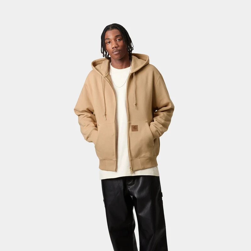 Carhartt WIP Herren Eldon Sweatjacke Hoodie - Dusty Hamilton Brown