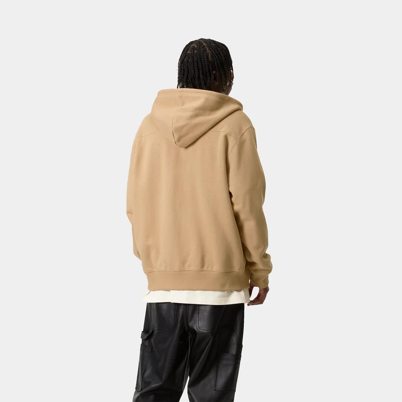 Carhartt WIP Herren Eldon Sweatjacke Hoodie - Dusty Hamilton Brown