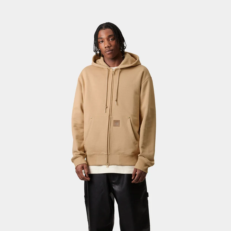 Carhartt WIP Herren Eldon Sweatjacke Hoodie - Dusty Hamilton Brown
