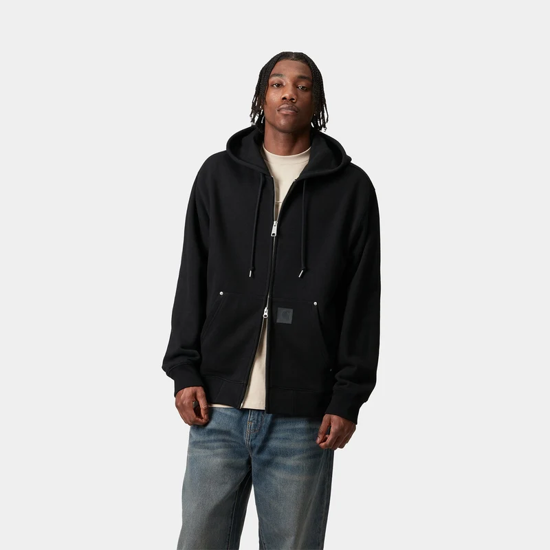 Carhartt WIP Herren Eldon Sweatjacke Hoodie - Schwarz
