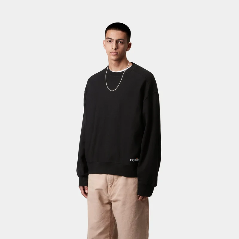 Carhartt WIP Sweatshirt mit Logo-Print für Herren - Schwarz