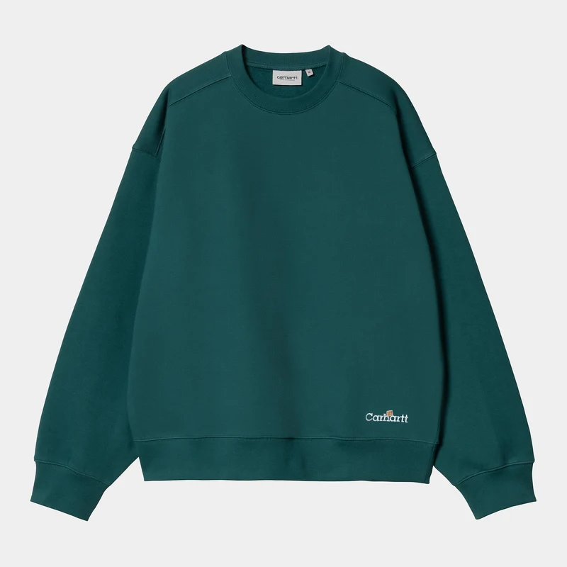 Carhartt WIP Sweatshirt mit Script-Print für Herren - Malachit