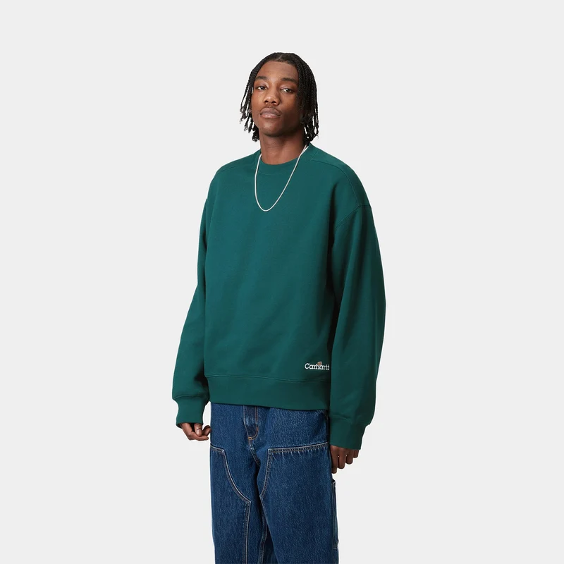 Carhartt WIP Sweatshirt mit Script-Print für Herren - Malachit