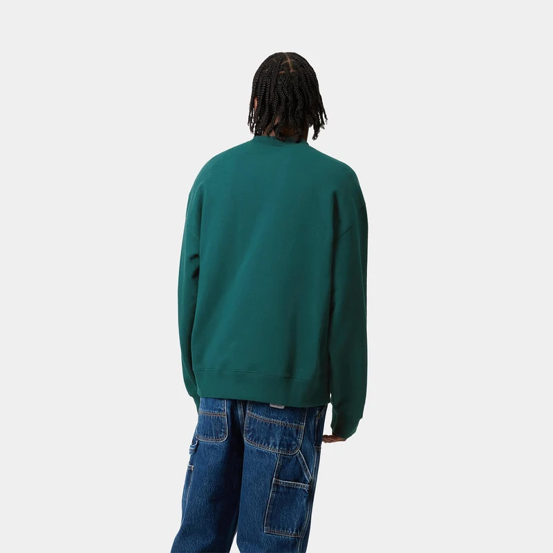 Carhartt WIP Sweatshirt mit Script-Print für Herren - Malachit